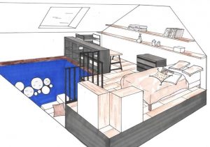 Projet d'aménagement d’un studio dans une extension de maison - S.Déco